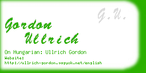 gordon ullrich business card